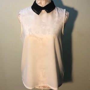 Black Collar White Tank